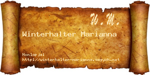 Winterhalter Marianna névjegykártya