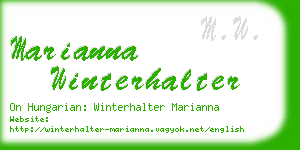 marianna winterhalter business card